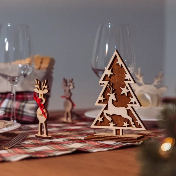 Albero di Natale in legno - addobbo natalizio decorativo 15 cm_01
