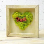 Cornice In Legno Naturale Con Cuore Di Muschio Stabilizzato Per Il Papà 17 Cm 02 Cornice In Legno Naturale Con Cuore Di Muschio Stabilizzato Per Il Papà 17 Cm 02