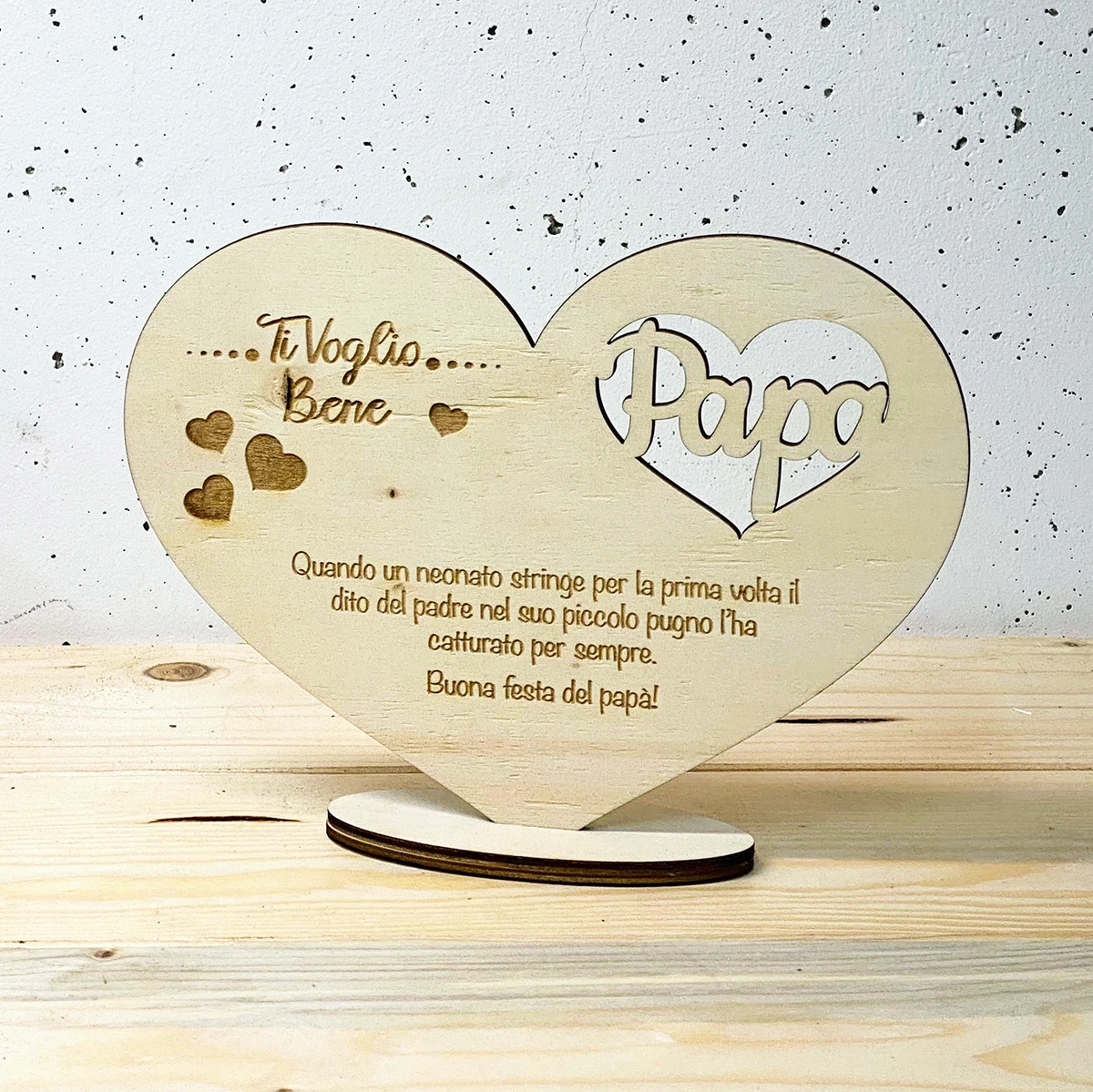 Cuore legno piccolo personalizzato - Idee regalo personalizzate