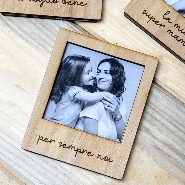 Tris Di Cornici Polaroid In Legno Con Fotografia E Frase Personalizzata 11 X 9 Cm (6)
