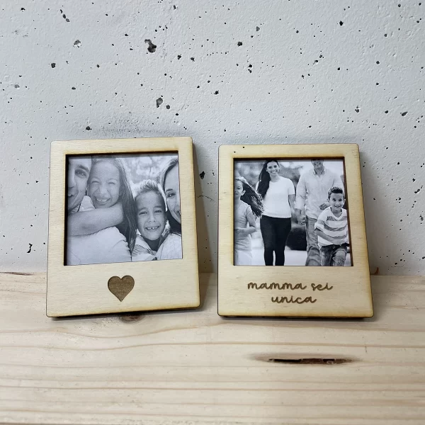 Tris Di Cornici Polaroid In Legno Con Fotografia E Frase Personalizzata 11 X 9 Cm (8)