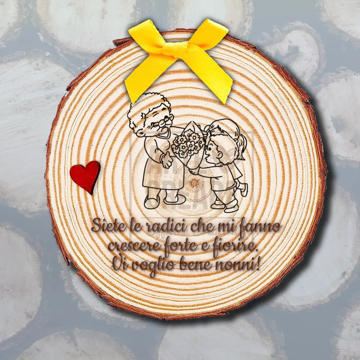 Arte Creare Tronchetti Nonni Fantasia 9 Giallo