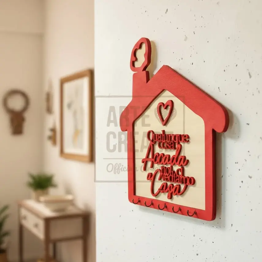 Casetta Appendichiavi Qualunque Cosa Accada Rosso 1