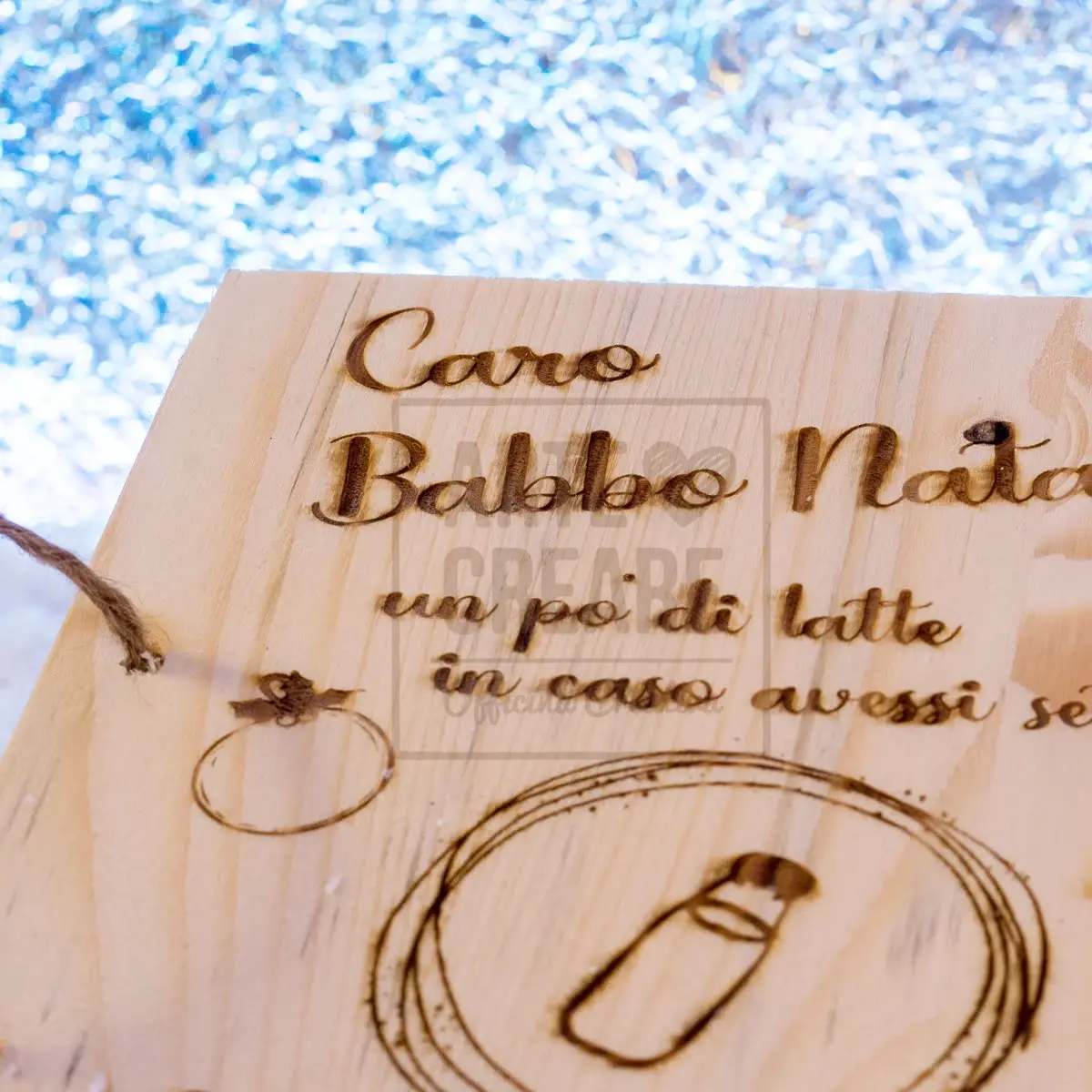 Tagliere Caro Babbo Natale – Vassoio Personalizzabile Per La Notte Magica, 28 Cmwebp