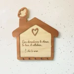 Casetta Appendichiavi In ​​legno Non Dimenticare Che Ti Amo 22 Cm - personalizzabile (2)