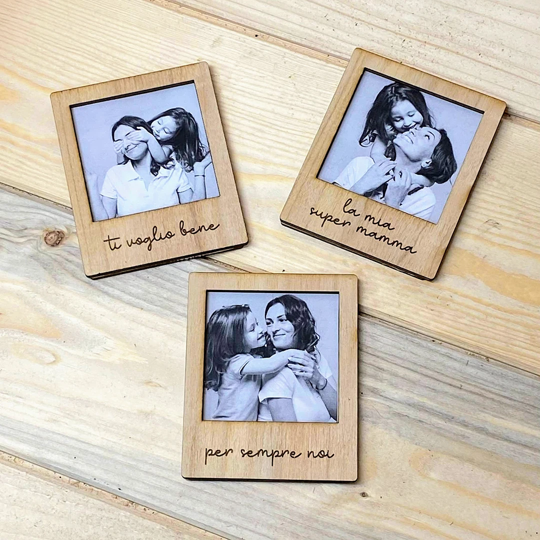 Cornice Polaroid Magnetica Istantanea Legno Bomboniera Matrimonio Ringraziamento