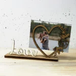 Cuore Portafoto Con Rosa E Scritta Love Cuore Portafoto Con Rosa E Scritta Love