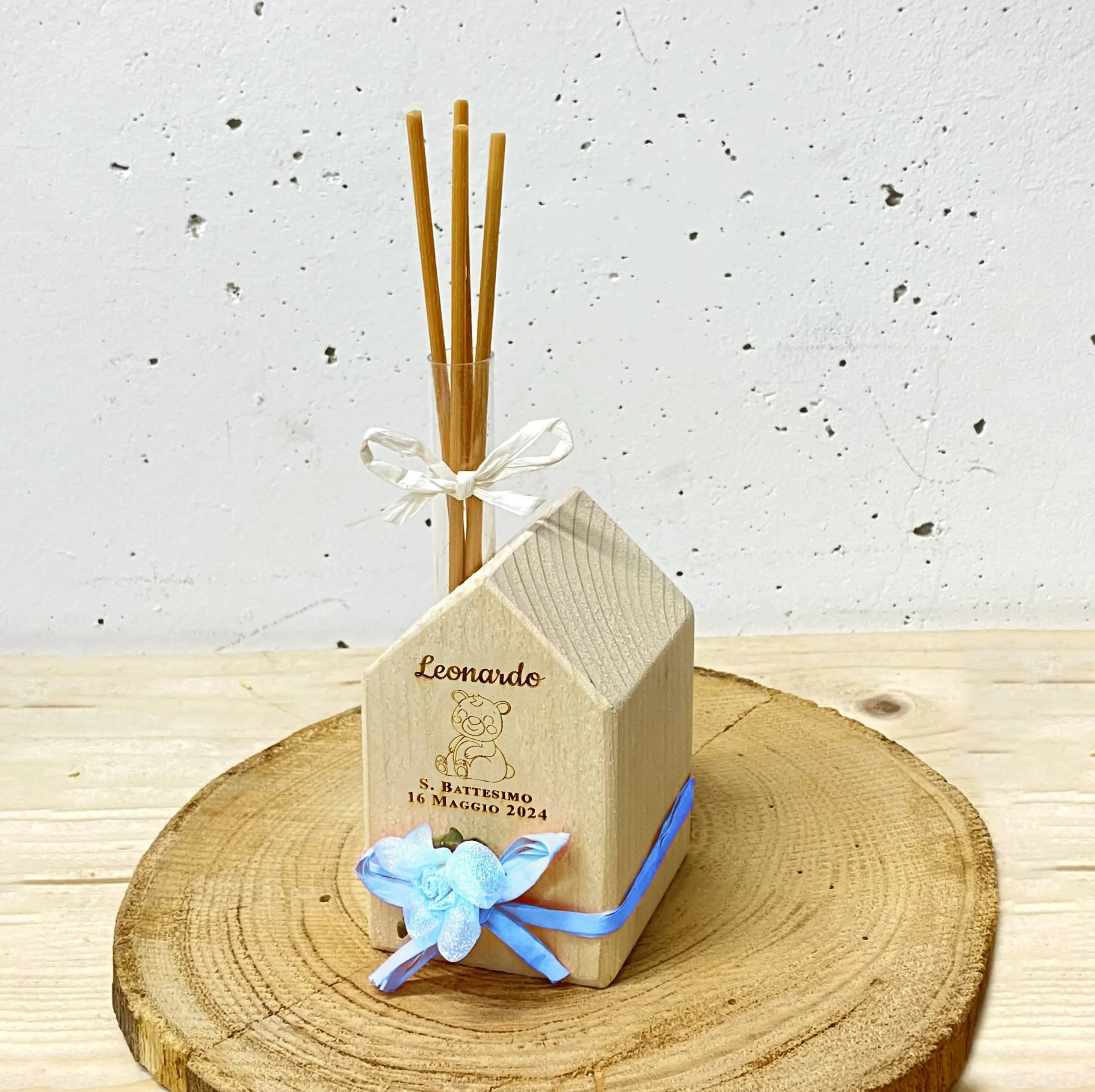 Casetta Diffusore Profumo Battesimo Leonardo