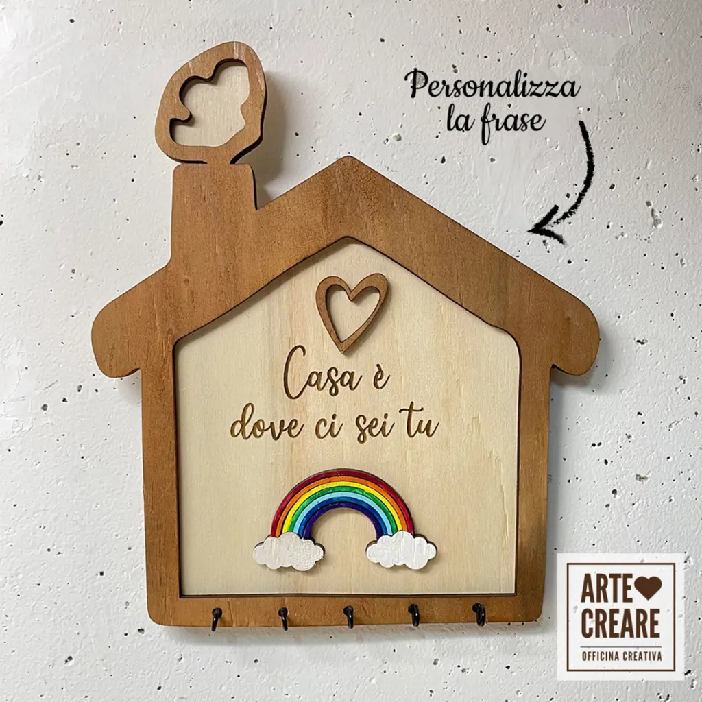 Casetta Appendichiavi Personalizzabile (4) Casetta Appendichiavi Personalizzabile (4)