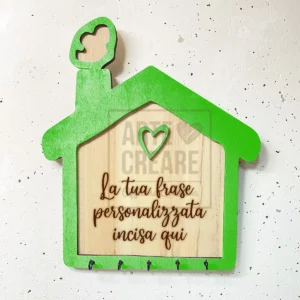 Casetta Appendichiavi Arte Creare Personalizzata Colore E Frase