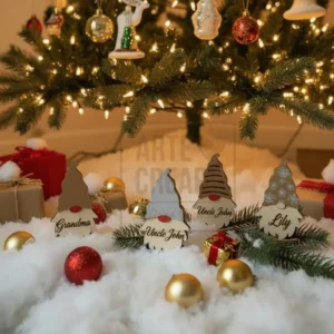 Gnomi Decorativo Segnaposto Con Nome Addobbi Natalizi Artecreare 10 Cm 1