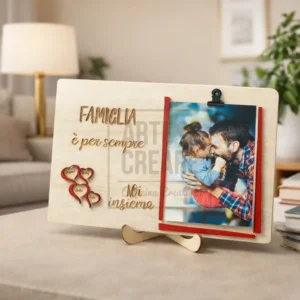 Cornice Romantica Legno Due Cuori Idea Regalo Anniversario 1