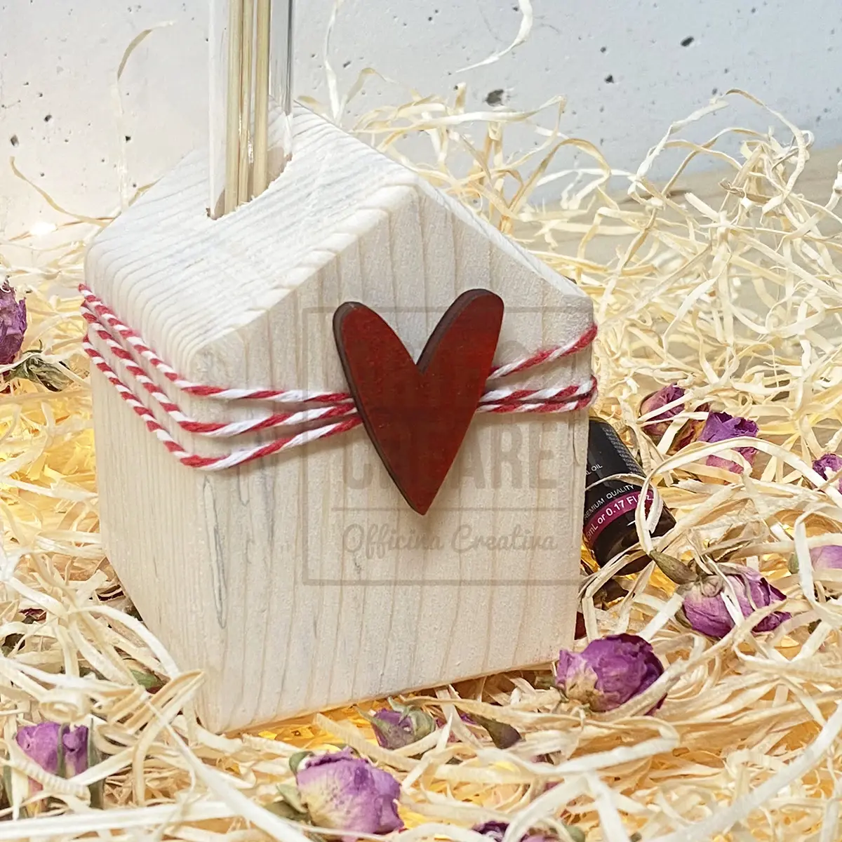 Essenza D’amore 🌹🏡 Un Simbolo Di Natura E Amore Eterno Versione Cuore Color Legno 1 Essenza