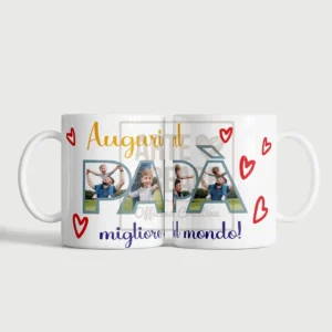 Festa Papa Idea Regalo Tazza Papa Foto Auguri