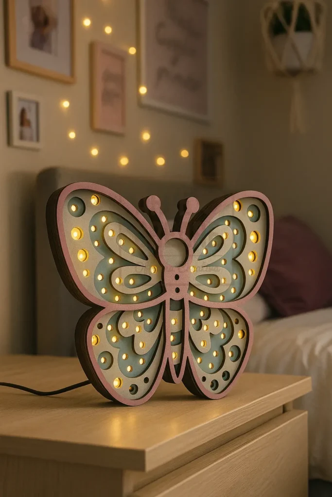 Luce notturna per bambini: guida completa per scegliere quella giusta 12 Lampada Da Notte A Forma Di Farfalla
