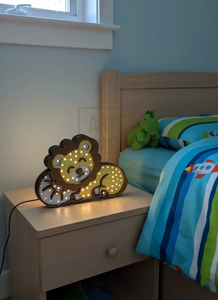 Luce notturna per bambini: guida completa per scegliere quella giusta 10 Lampada Notte Leoncino Cameretta