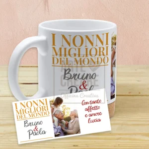 Tazza Con Sughero Nonni Migliori Del Mondo Foto+frase